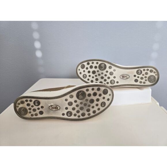 Sofft Woven Tan Slip-On Sneakers | Size 8.5M | Comfy Casual Neutral Flats - Picture 3 of 7